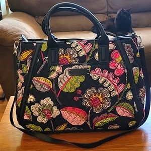 Vera Bradley Trapeze leather trim Tote